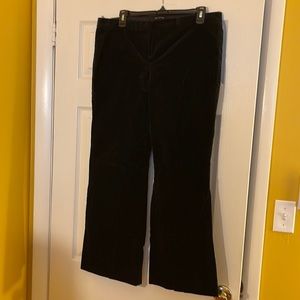 Black stretch velvet trouser